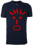 Fendi Fendi Faces T-shirt, Men's, Size: 46, Blue, Cotton/viscose