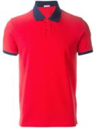 Moncler Contrast Collar Polo Shirt, Men's, Size: M, Red, Cotton