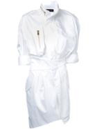 Alexandre Vauthier - Zipped Shirt Dress - Women - Cotton/spandex/elastane - 38, White, Cotton/spandex/elastane