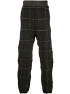Undercover Check Pattern Track Pants - Grey
