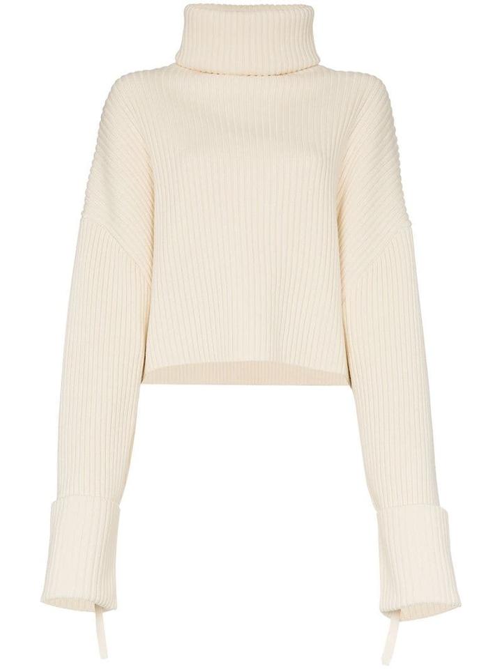 Solace London Nosara Extended Sleeve Knitted Sweater - White