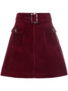 Alexa Chung Corduroy Mini Skirt - Red