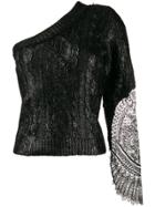 Ermanno Scervino One Shoulder Knit - Black