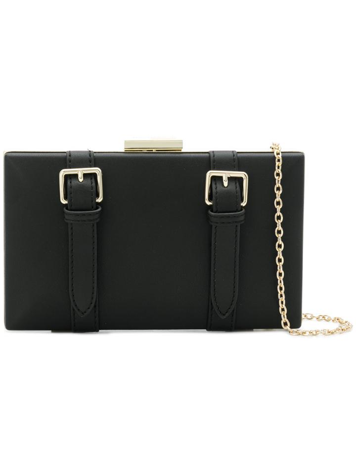 Love Moschino Buckle Detail Clutch Bag - Black