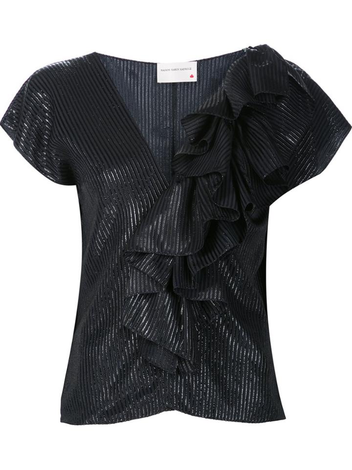 Maison Rabih Kayrouz Ruffled Blouse - Black
