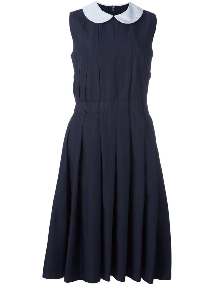 Comme Des Garçons Comme Des Garçons Peter Pan Collar Dress, Women's, Size: Medium, Blue, Polyester/cotton