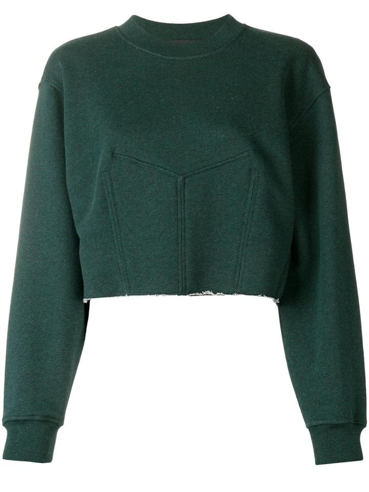 Cédric Charlier Cropped Sweatshirt - Green