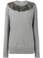 Christopher Kane Metallic Fringe Sweater - Grey