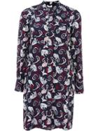 Paul & Joe Printed Shirt Dress, Women's, Size: 38, Blue, Silk/acetate/cupro