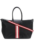 Bally Stripe Detail Overnight Bag - Black