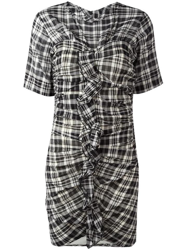 Isabel Marant Étoile Checked Dress, Women's, Size: 40, Black, Cotton/linen/flax