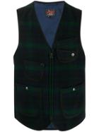 Woolrich Big Game Plaid Gilet - Blue