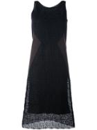 Neil Barrett - Textured Shift Dress - Women - Silk/polyamide/polyester/wool - 42, Black, Silk/polyamide/polyester/wool