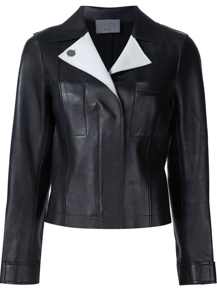 Grey Jason Wu Contrast Lapel Jacket