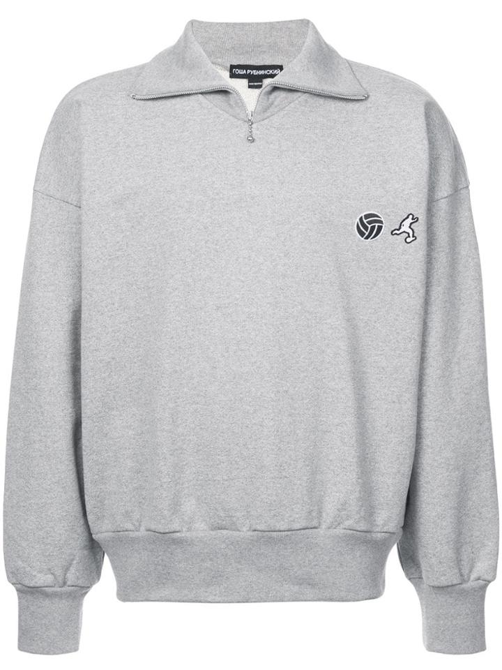 Gosha Rubchinskiy Logo Embroidered Sweatshirt - Grey