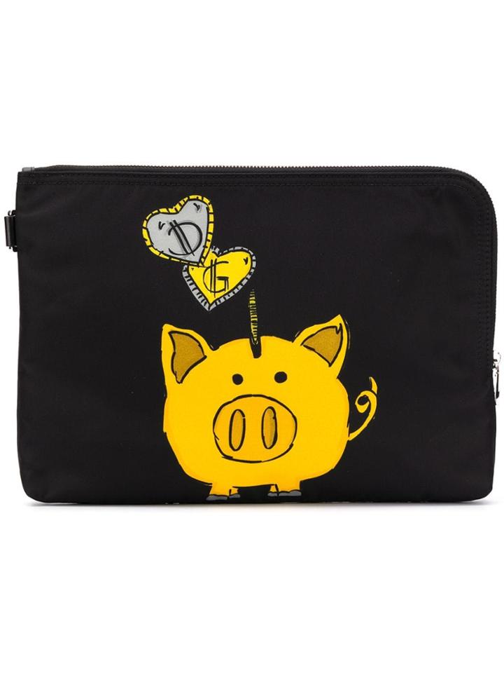 Dolce & Gabbana Pig Clutch Bag - Black
