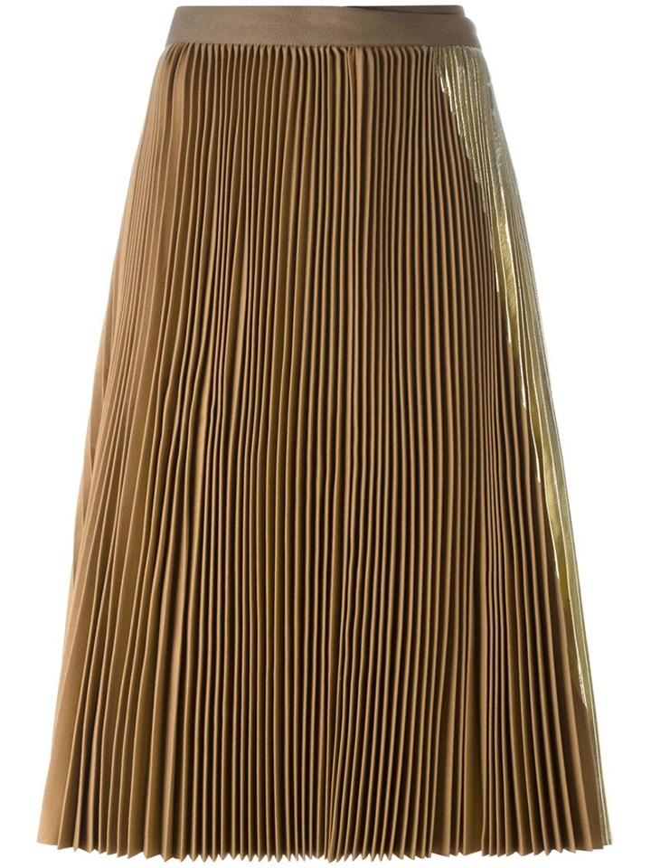 Sacai Lamé Pleated Wrap Skirt