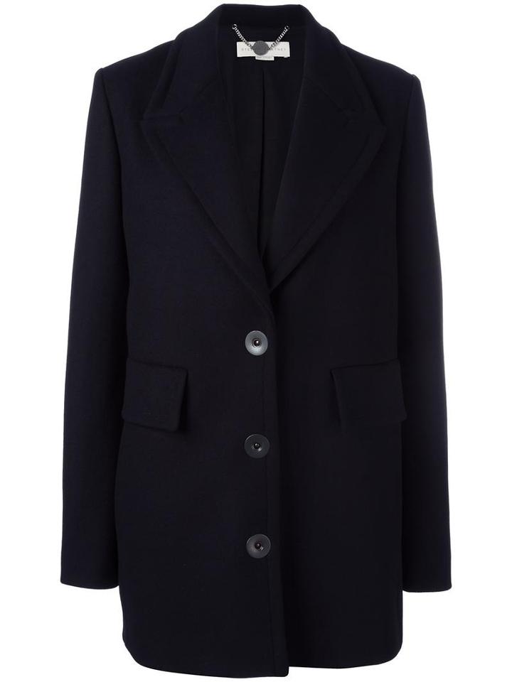 Stella Mccartney 'debora' Coat, Women's, Size: 44, Black, Wool/polyamide/viscose/cotton