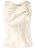 Vince - Ribbed-knit Top - Women - Cotton/polyamide - M, Nude/neutrals, Cotton/polyamide