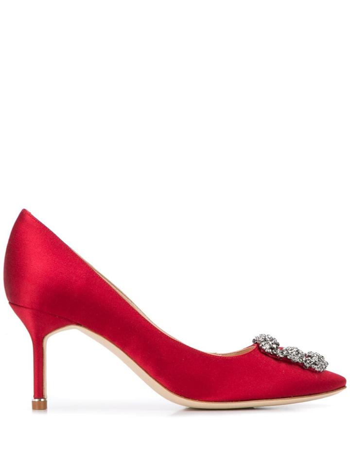 Manolo Blahnik Hangisi 70mm Pumps - Red