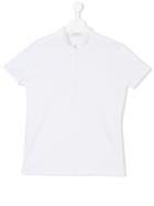 Paolo Pecora Kids Collarless Polo Shirt - White