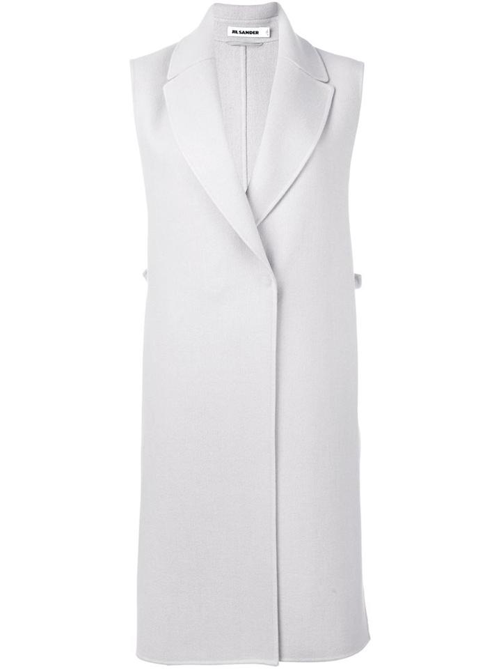 Jil Sander Sleeveless Coat, Women's, Size: 34, Grey, Polyamide/wool