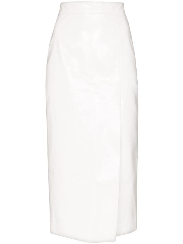 Aleksandre Akhalkatsishvili High Rise Pencil Midi Skirt - White