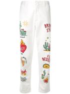 Dondup Painted Slim-fit Jeans - White