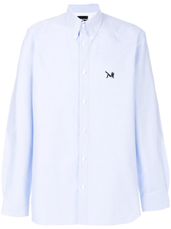 Calvin Klein 205w39nyc Embroidered Patch Shirt - Blue