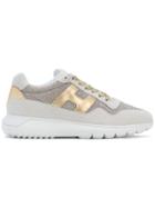 Hogan Lace-up Logo Sneakers - Metallic