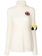 Mr & Mrs Italy Roll Neck Patched Jumper - Nude & Neutrals