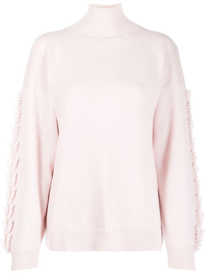 Barrie Cashmere Turtleneck Jumper - Pink