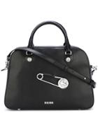 Versus Clip Appliqué Tote - Black