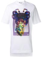Y-3 Scorpion Print T-shirt, Men's, Size: Small, White, Cotton/polyester