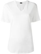 Joseph V-neck T-shirt, Women's, Size: Medium, White, Lyocell/cotton