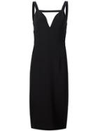 Christian Siriano Strap Bustier Dress, Women's, Size: 6, Black, Silk