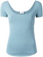 Lemaire - Scoop Neck T-shirt - Women - Polyethylene/viscose - M, Women's, Blue, Polyethylene/viscose