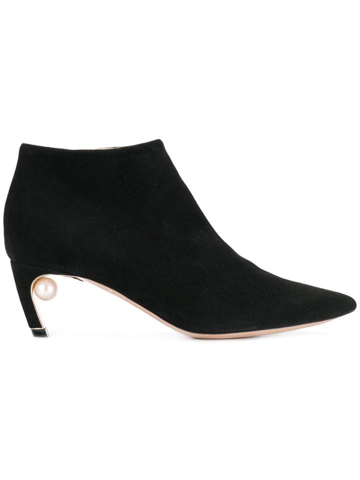 Nicholas Kirkwood Mira Pearl Low Booties - Black