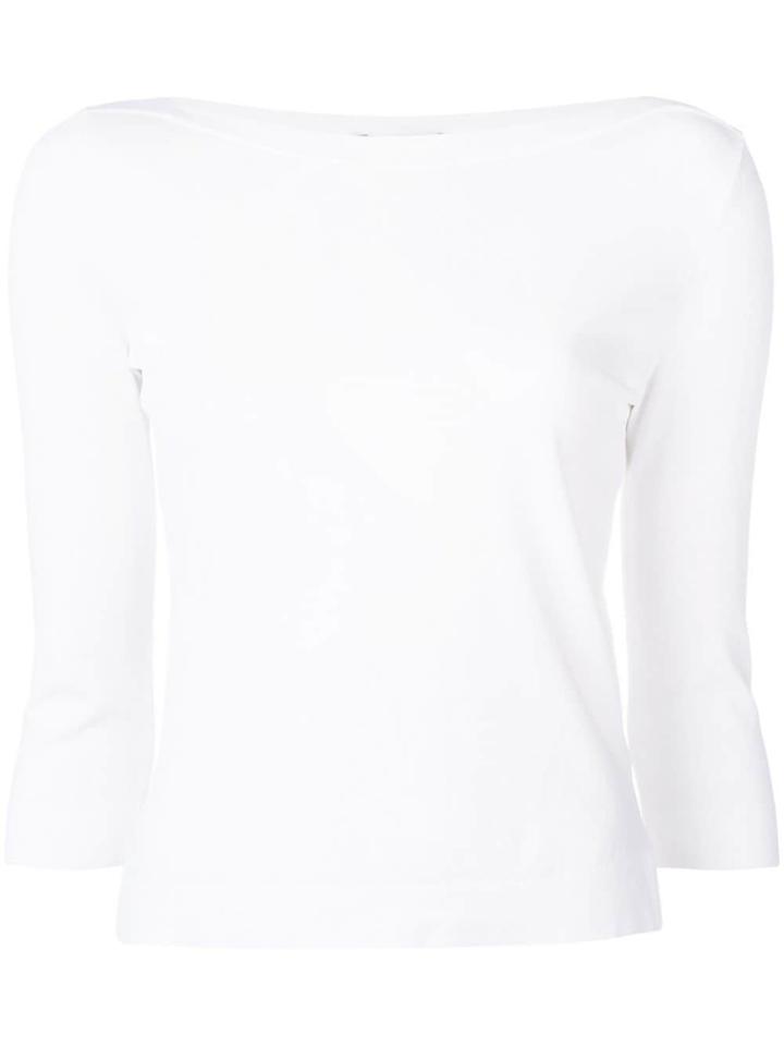 Roberto Collina Boat Neck Shirt - White
