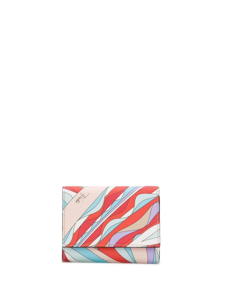 Emilio Pucci Burle Print Tri-fold Wallet - Orange