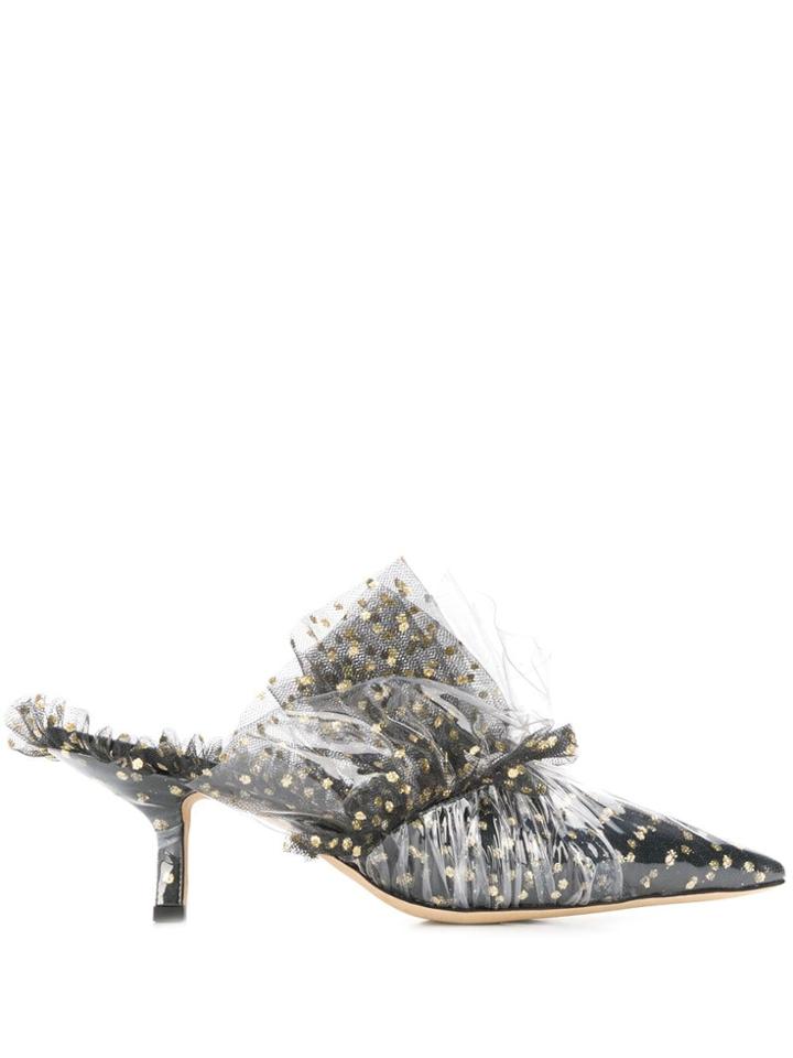 Midnight 00 Cellophane Pumps - Black
