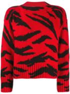 Philosophy Di Lorenzo Serafini Animal Pattern Wool Sweater - Red