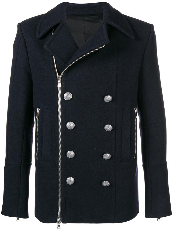 Balmain Classic Peacoat - Blue