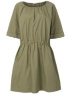 Barena Gathered Waist Shift Dress - Green