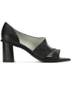 Mara Mac Cut Out Block Heeled Pumps - Black