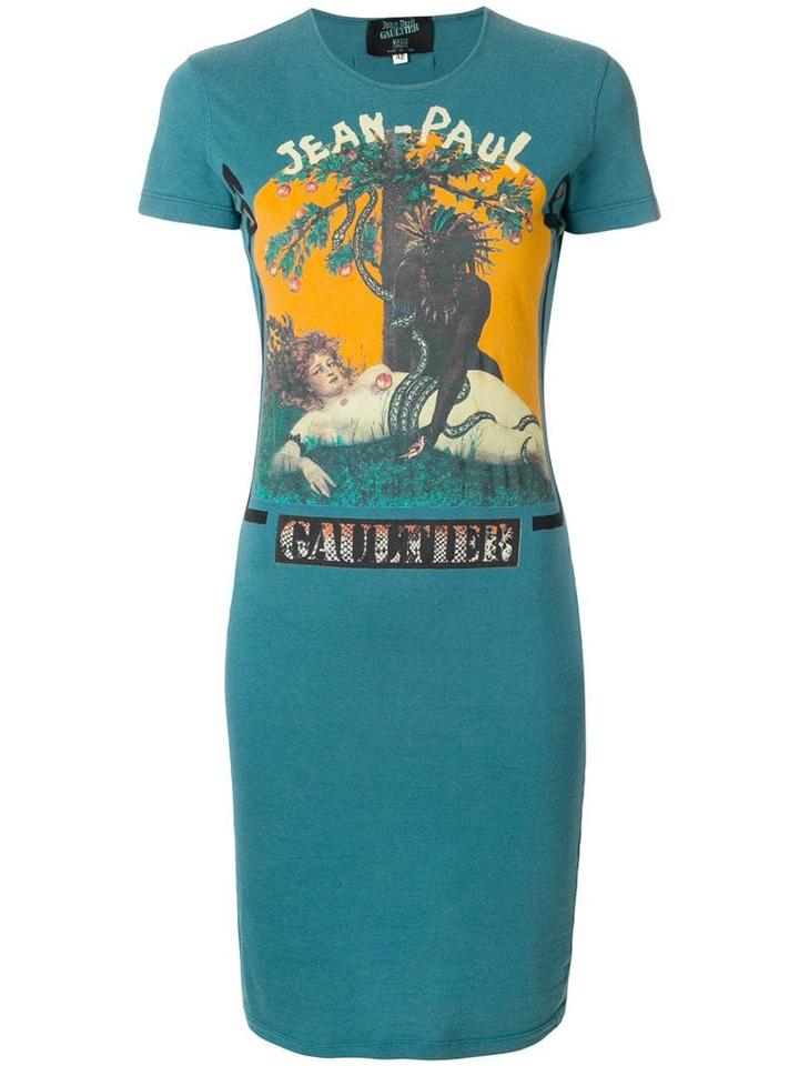 Jean Paul Gaultier Pre-owned Logo T-shirt Dress - Blue