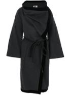 Mm6 Maison Margiela - Belted Oversized Coat - Women - Polyamide/wool - 42, Grey, Polyamide/wool