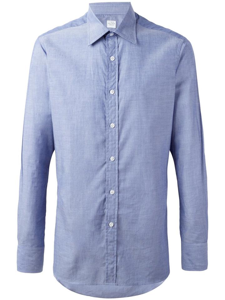E. Tautz Classic Button Down Shirt - Blue