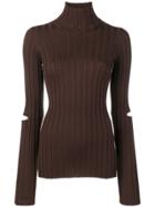 Helmut Lang Cold-elbow Knit Top - Brown
