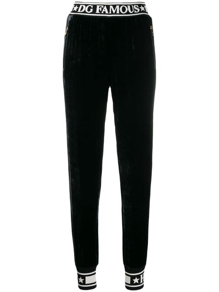 Dolce & Gabbana Piped Logo Track Pants - Black